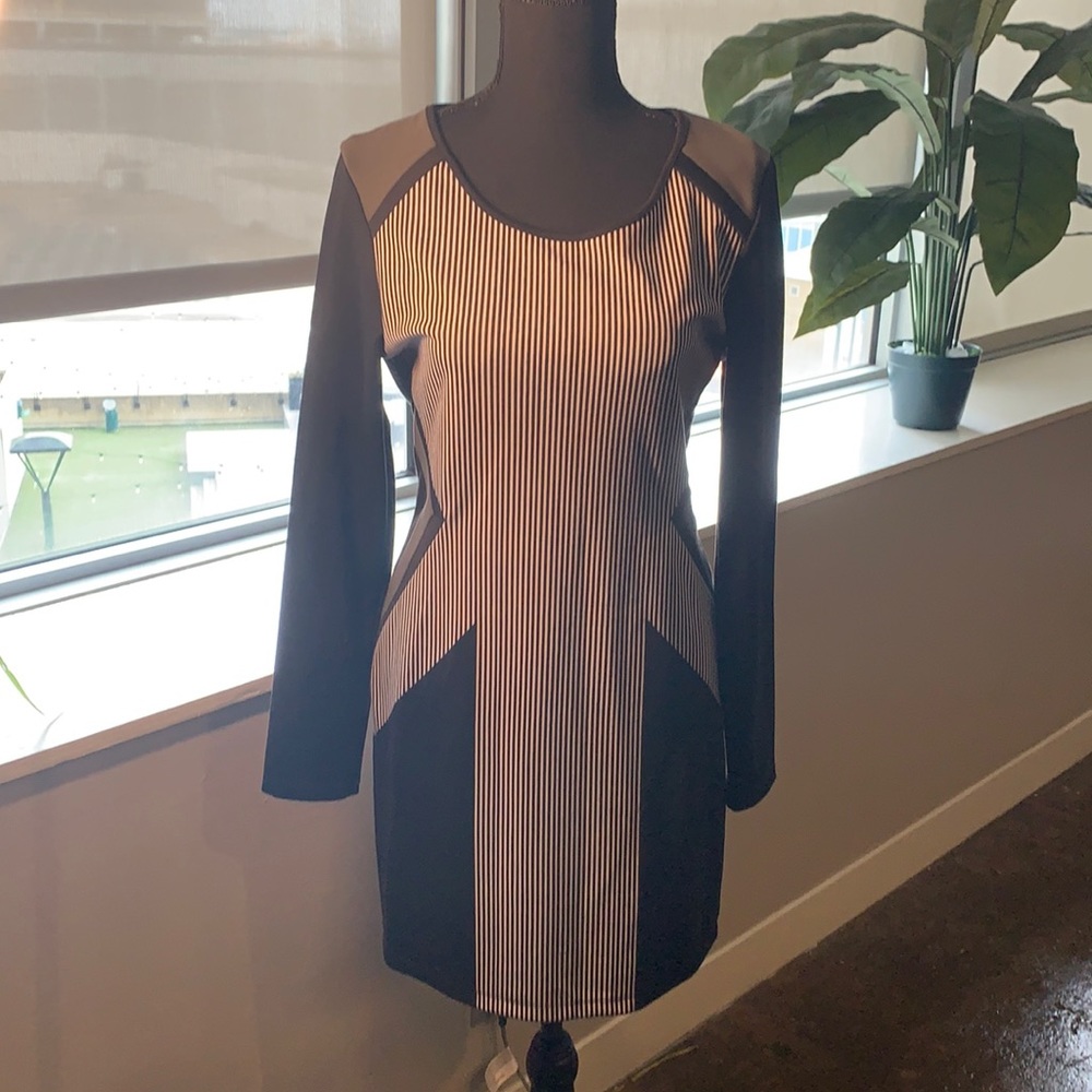 Buffalo David Bitton black/white long sleeve dress